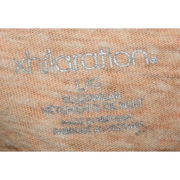 3/$15 Xhileration Women's Tee Apricot/White Sz SS L  T-Shirt - Picture 6 of 6